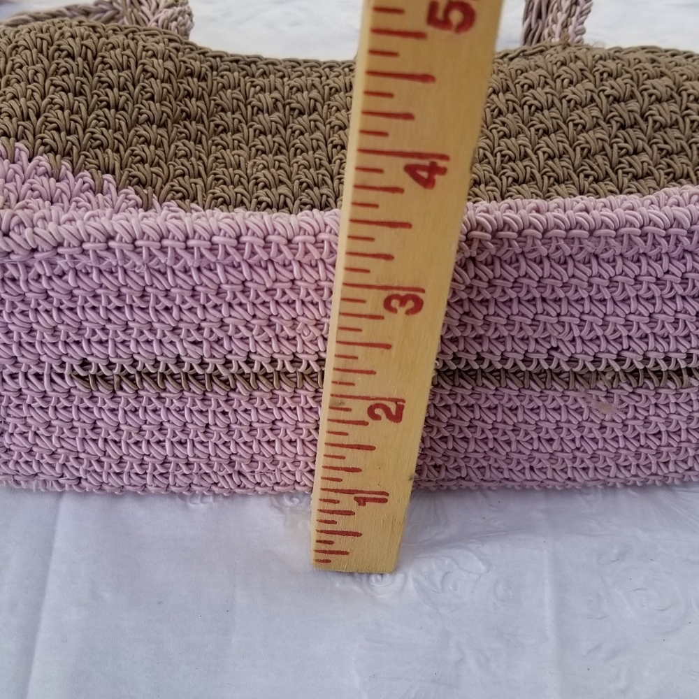 Liz Claiborne Brown and Lavender Woven Bag - Picture 5 of 12